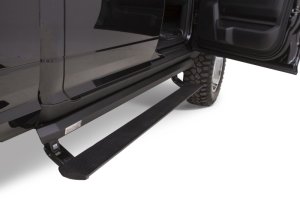Ram 1500 Classic Running Boards - AMP Research - PowerStep XL Electric Running Board, Offers 3 Inch Additional Drop, Includes OEM Style Illumination - Black - `19-`24